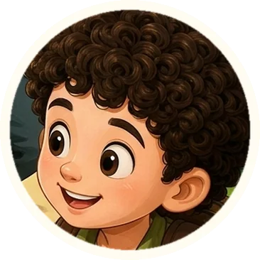 Sam, a boy with curly hair